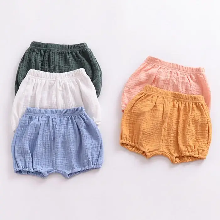 New Summer Kids Toddler Baby Beach Short Pants Cotton Linen Pants Casual Bottom PP Bloomer Nappy Cover