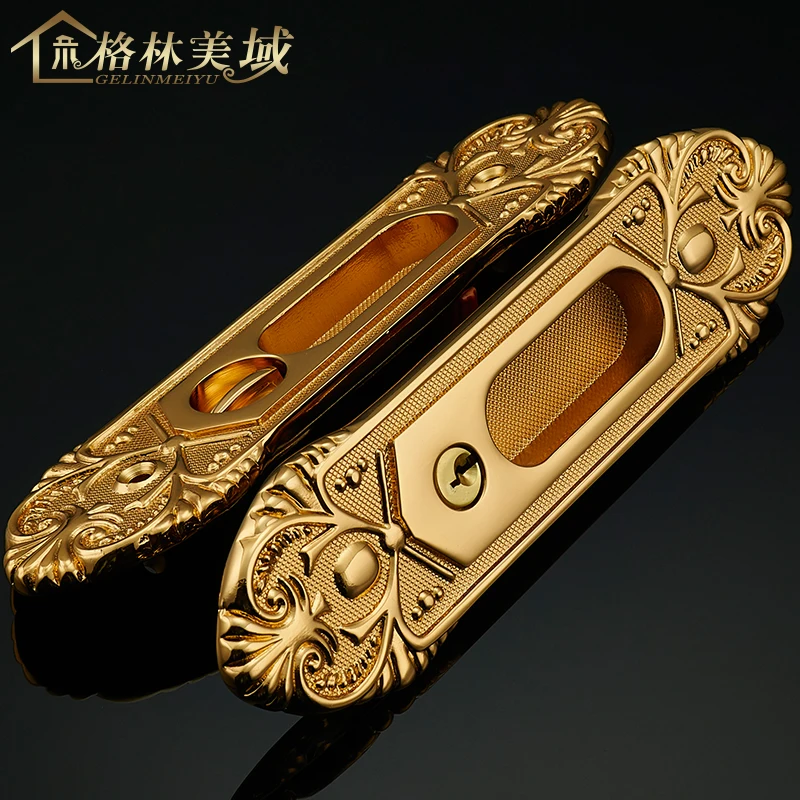 Медный медный замок для раздвижной двери кухни ванной комнаты американская