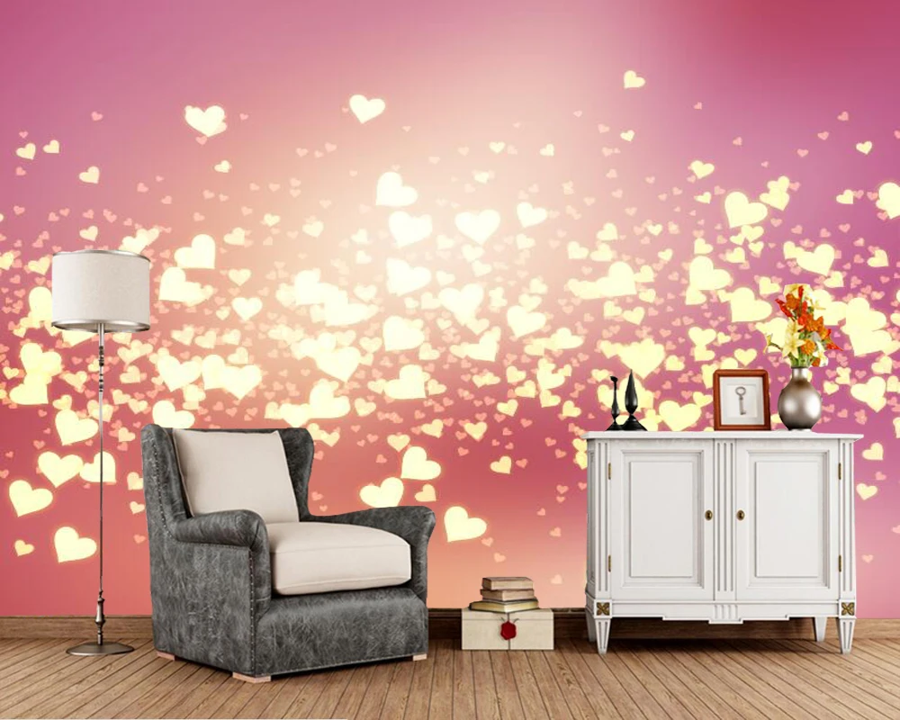 

Valentine's Day Heart Holiday party wallpaper,living room tv sofa wall bedroom restaurant kitchen bar 3d mural papel de parede