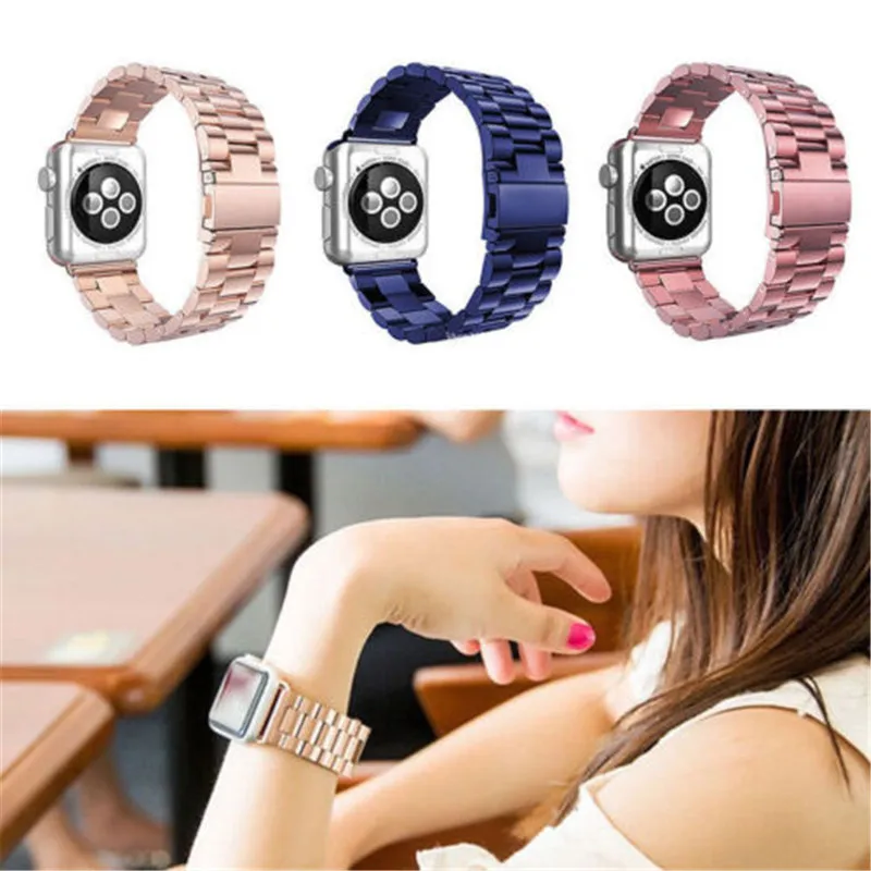 Ремешок из нержавеющей стали для Apple Watch Serial 1 2 3 4 браслет iwatch 38 мм/42 мм 40 мм/44 |