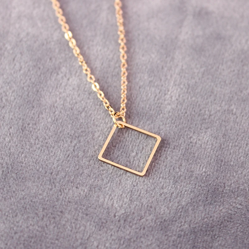 Модное геометрическое индивидуальное ожерелье треугольник Квадратный Круг