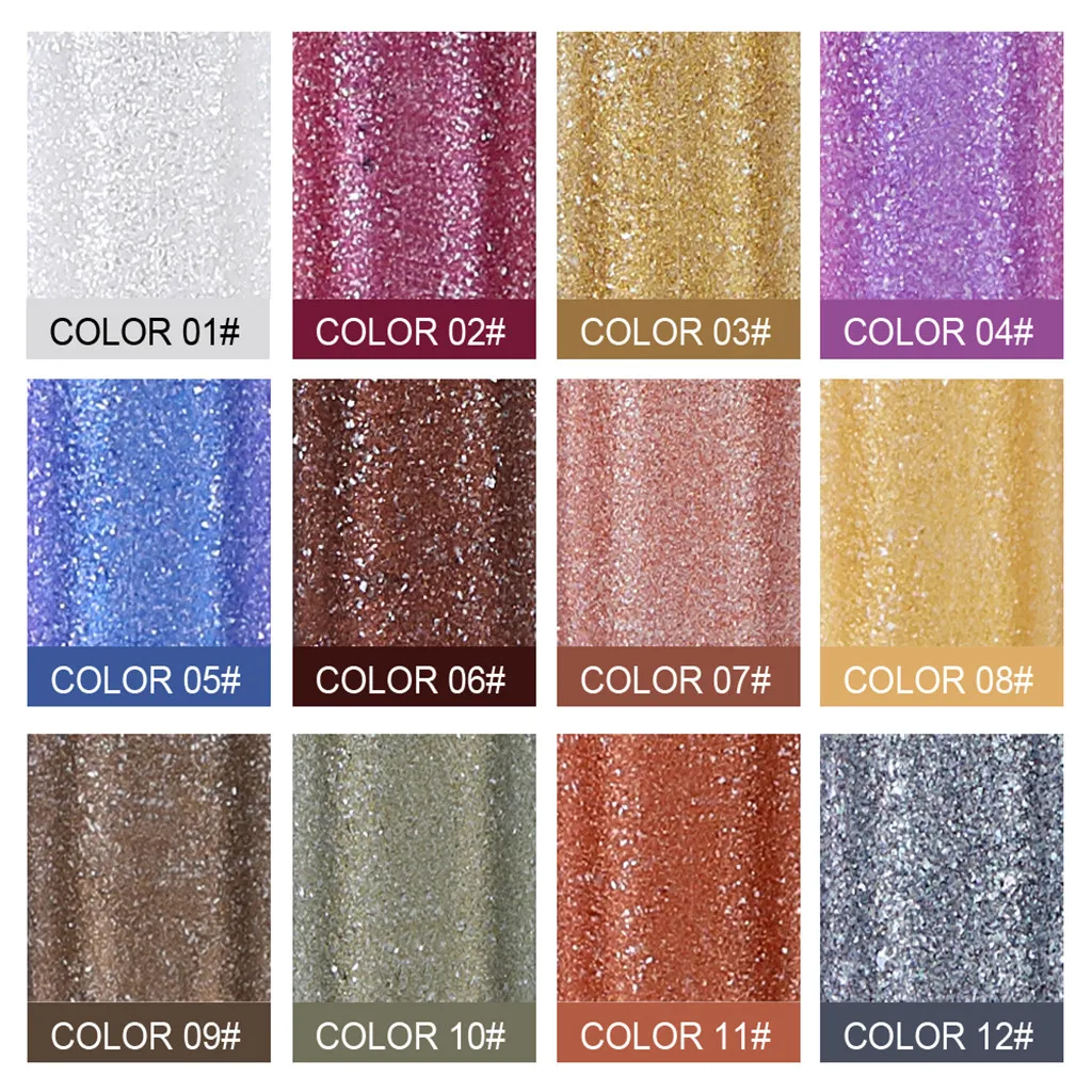 Хит продаж 2019 красивые глазурованные тени для век с металлическим бриллиантом