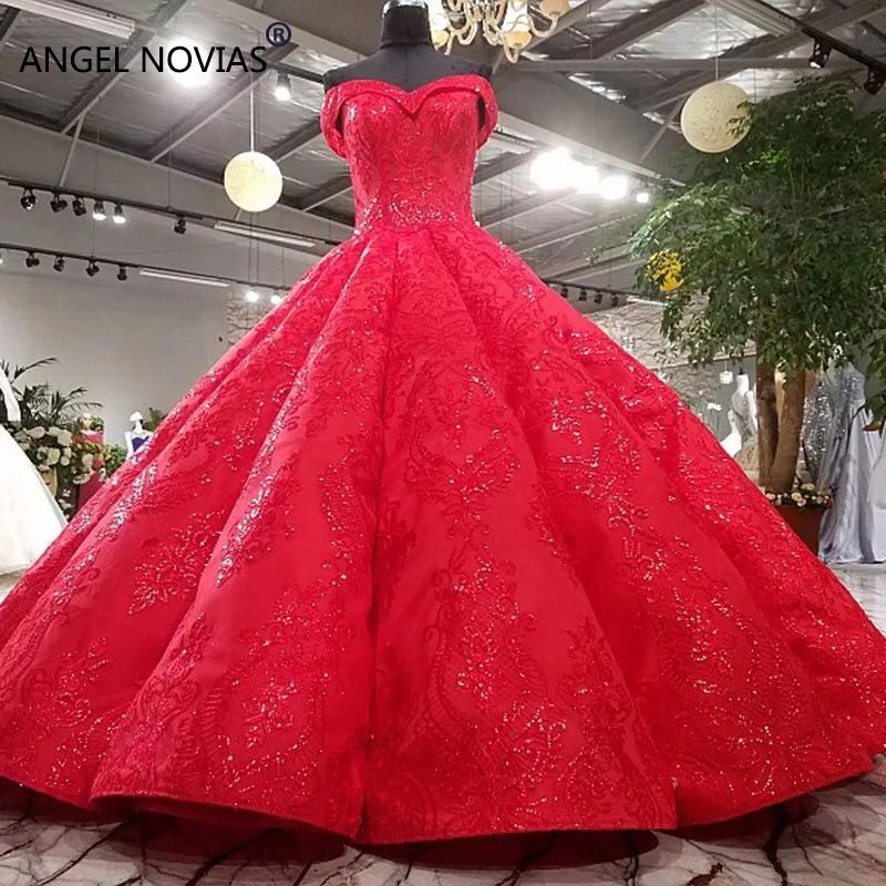 Ангел NOVIAS длинное красное бальное платье Саудовская Аравия Свадебные платья длинным шлейфом Vestido де Novia Свадебные платья