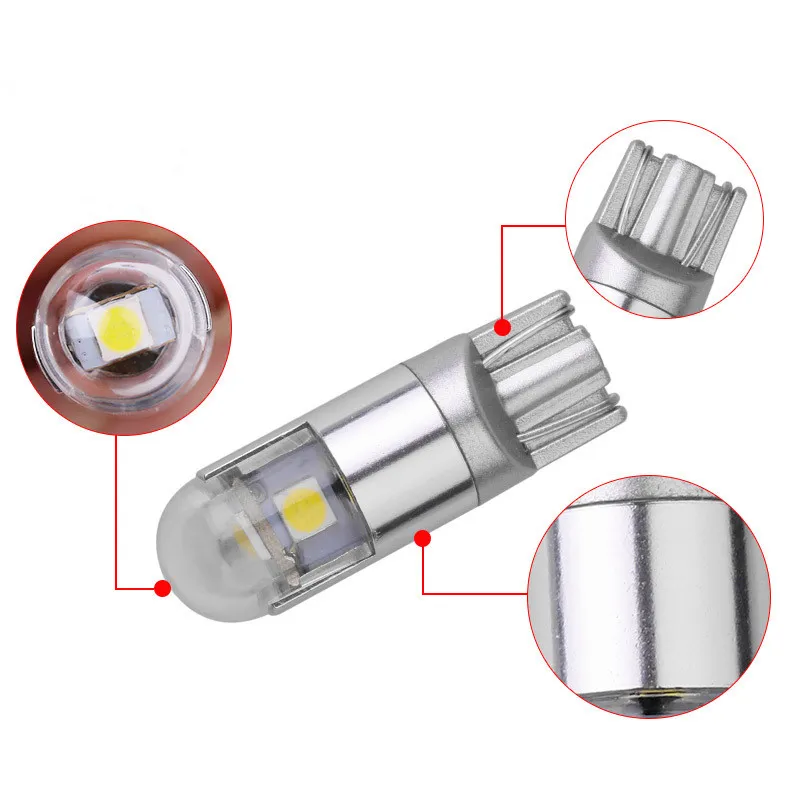 10x T10 LED W5W 3 168 High Power 3030 SMD Car Turn Side License Plate Light Marker Lamp Bulb 9-30V IC | Автомобили и мотоциклы