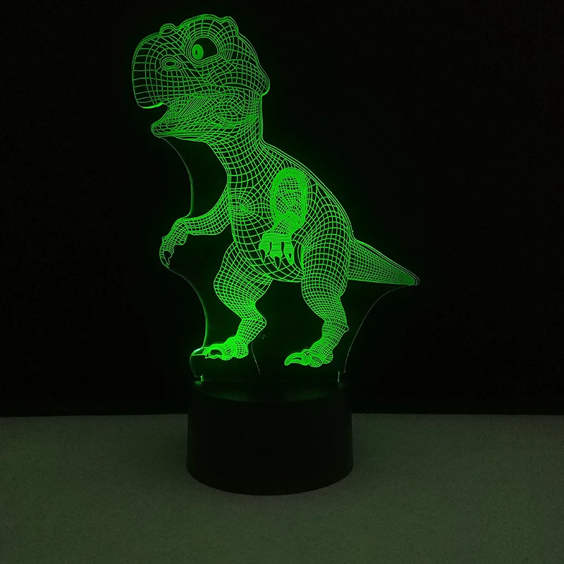 Игрушки динозавры 3D лампа с визуальной иллюзией Детская Необычные игрушки для
