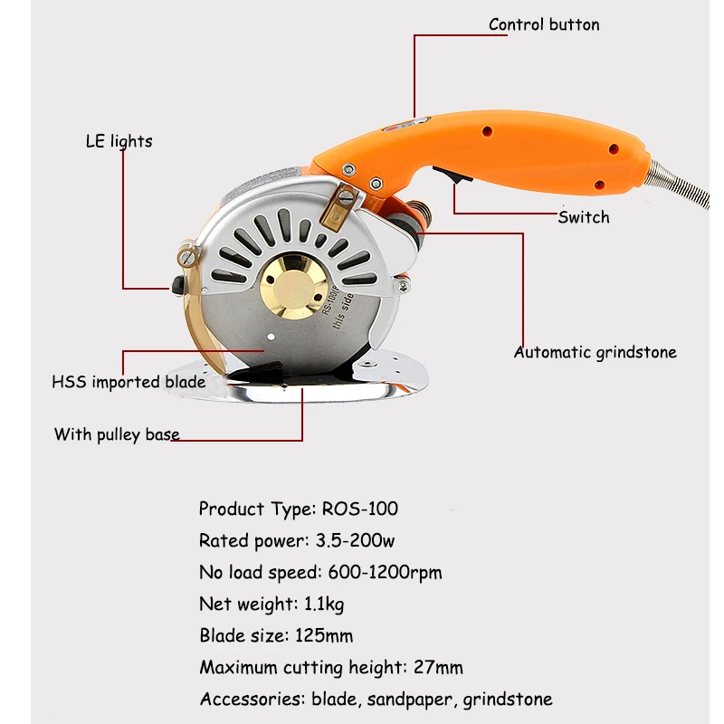 110v/220v Electric Scissors Direct Drive Servo Cutter Cloth Leather Carpet Cutting Tools Circular Machine | Инструменты