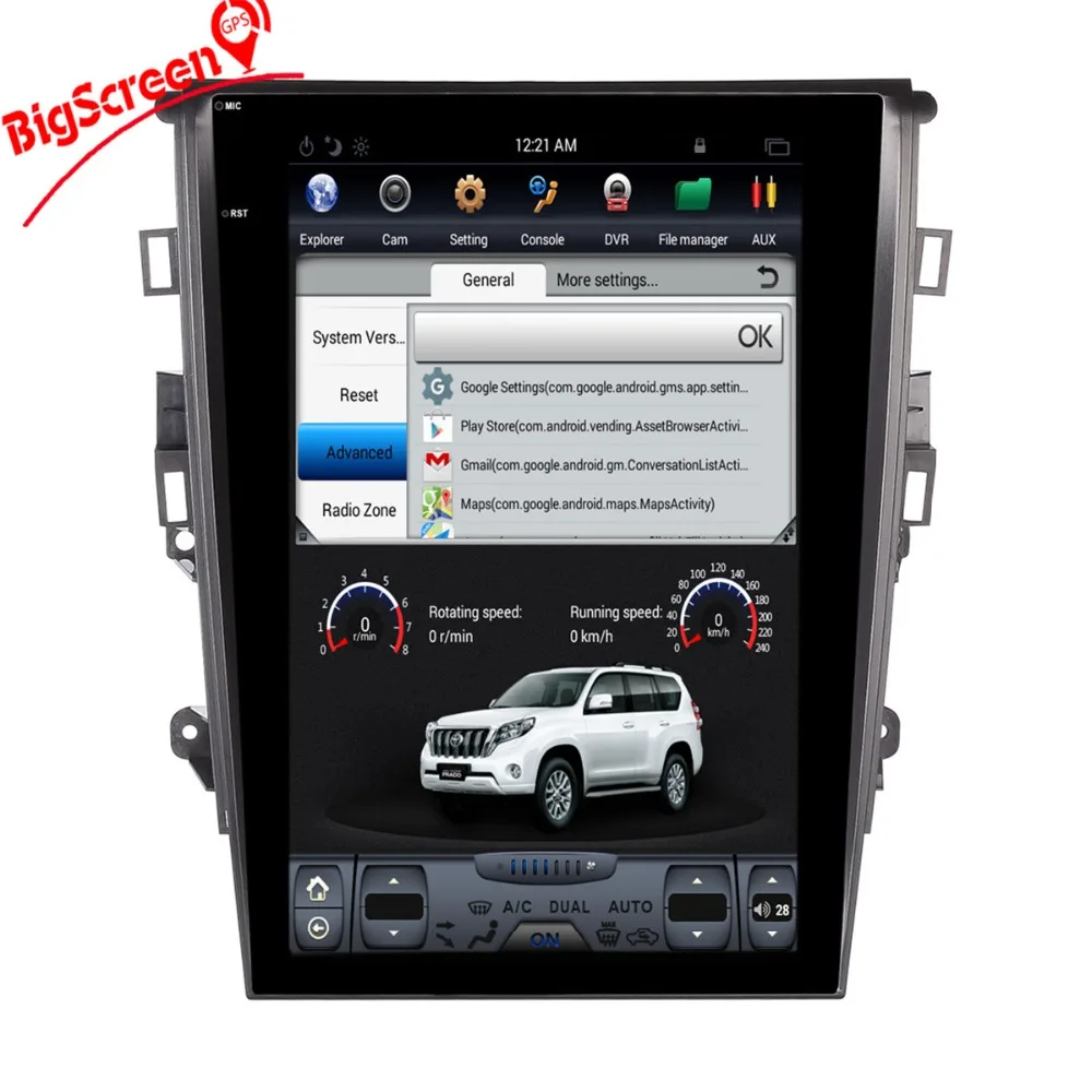 

Tesla style pure Android 12.1" Car No DVD Player GPS Navigation For Ford Mondeo Fusion MK5 2013+ stereo auto unit multimedia