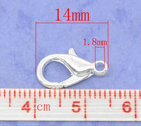 Серебряные украшения DoreenBeads Lobster застежки 14х8 мм 5 шт.|lobster clasp|silver lobster claspclasp |