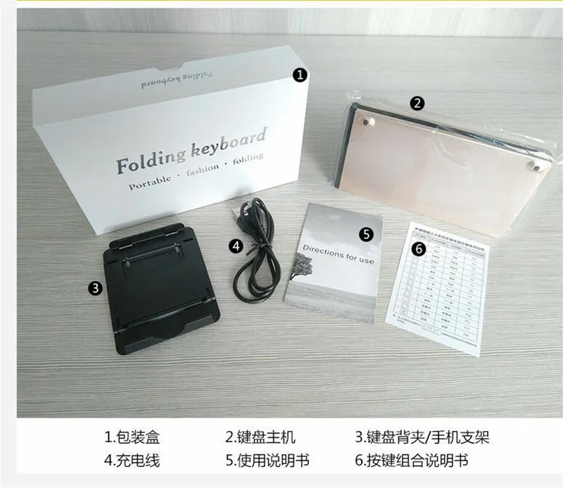 Складная Беспроводная Bluetooth клавиатура мульти система Универсальный мобильный