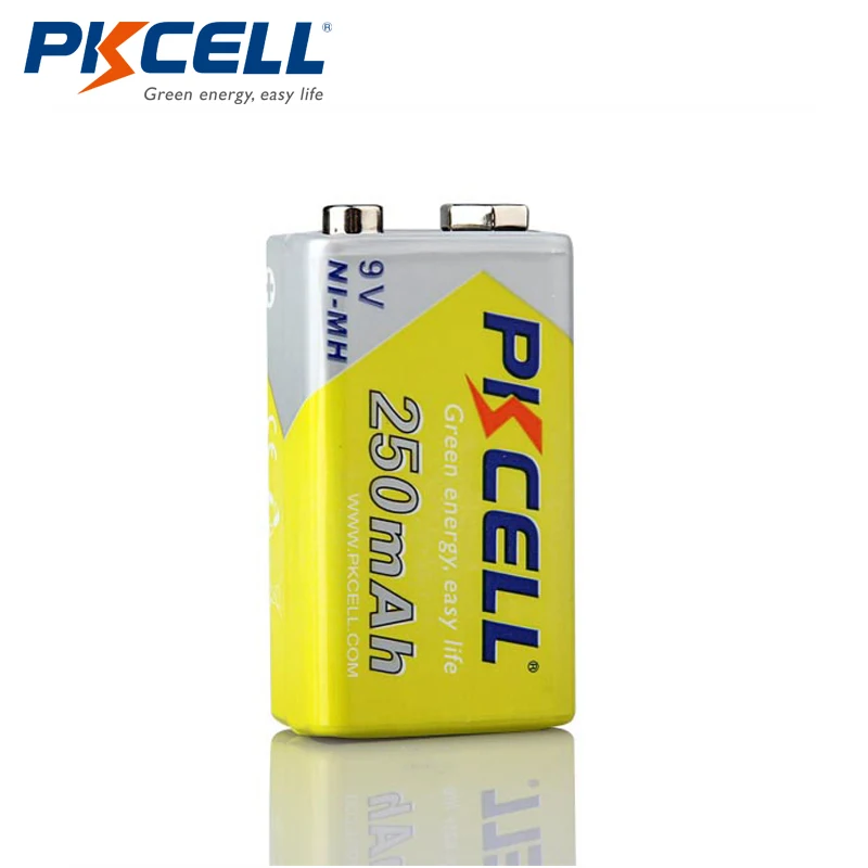 10 шт./лот PKCELL Ni MH 9V 250mAh аккумуляторная батарея заменить на 6LR61 E22 MN1604 522 6f22 для