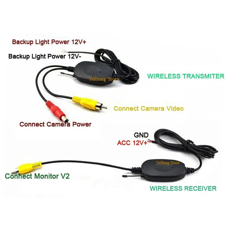 4 3-дюймовый складной ЖК-монитор/зеркало + беспроводная CCD камера заднего вида для