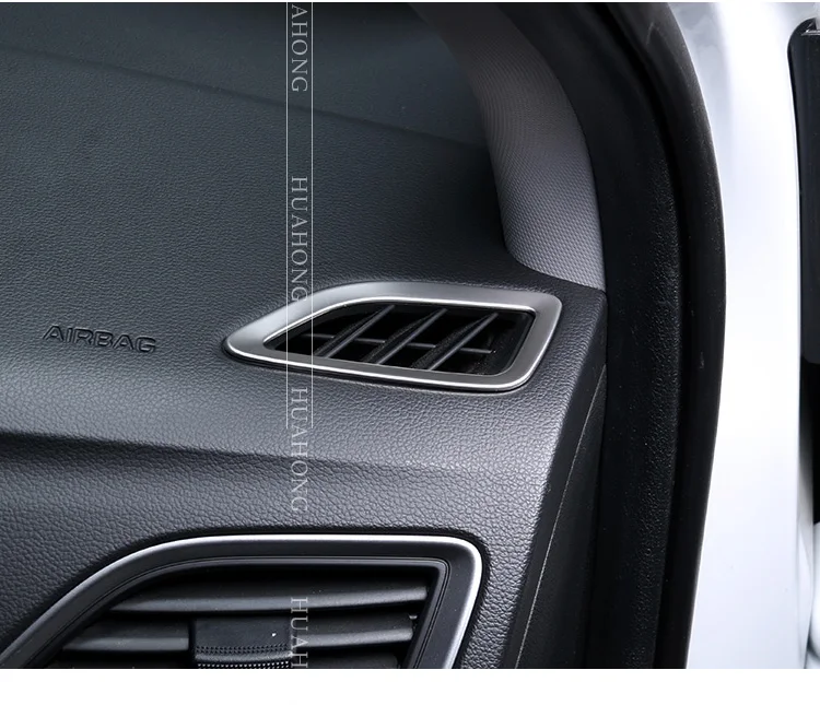 Vtear для hyundai Solaris 2 внутренний кондиционер на выходе крышка автомобиля-Стайлинг украшения интерьера молдинги отделка аксессуар