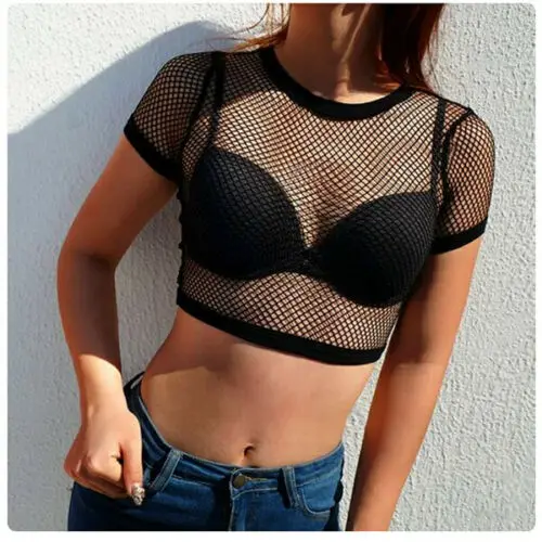Летние женские футболки с коротким рукавом топы вязаные крючком ажурные бикини