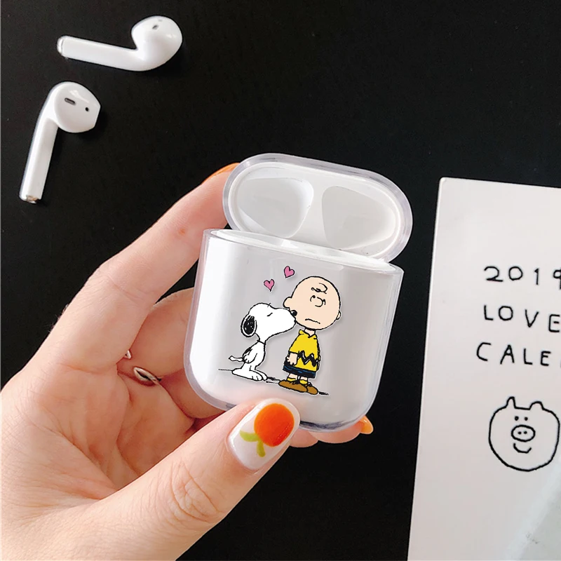 Для Airpods чехол милый для airpods чехол мультяшный защитный жесткий чехол прозрачный беспроводной чехол для наушников чехол s для apple air pod чехол