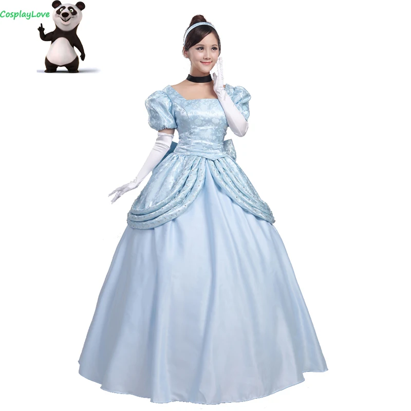 

CosplayLove Custom Made Cinderella Princess Blue Dress Cosplay Costume For Halloween Christmas Party