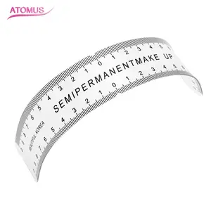 Перманентные макияжные трафареты, пластиковая линейка для бровей, измерительный инструмент, макияж, многоразовые для бровей, линейка