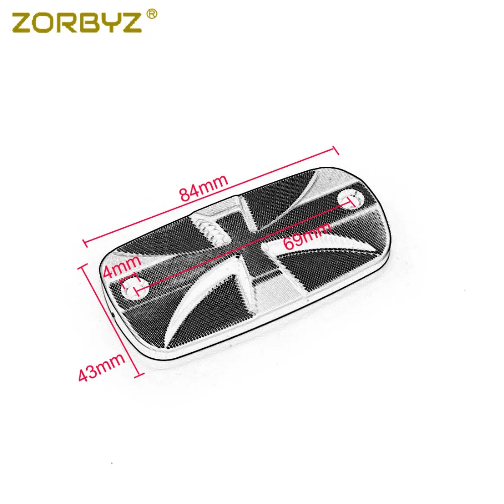 ZORBYZ мотоциклетная хромированная алюминиевая Крестовая передняя крышка