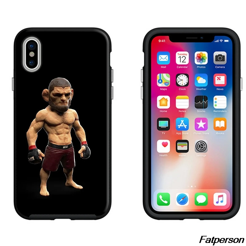 ufc Khabib Nurmagomedov huid For Samsung s9 s8plus Black Soft Silicone Cover Case Peau iPhone 5s 6 7 8plus X Xs Max Xr Coque |