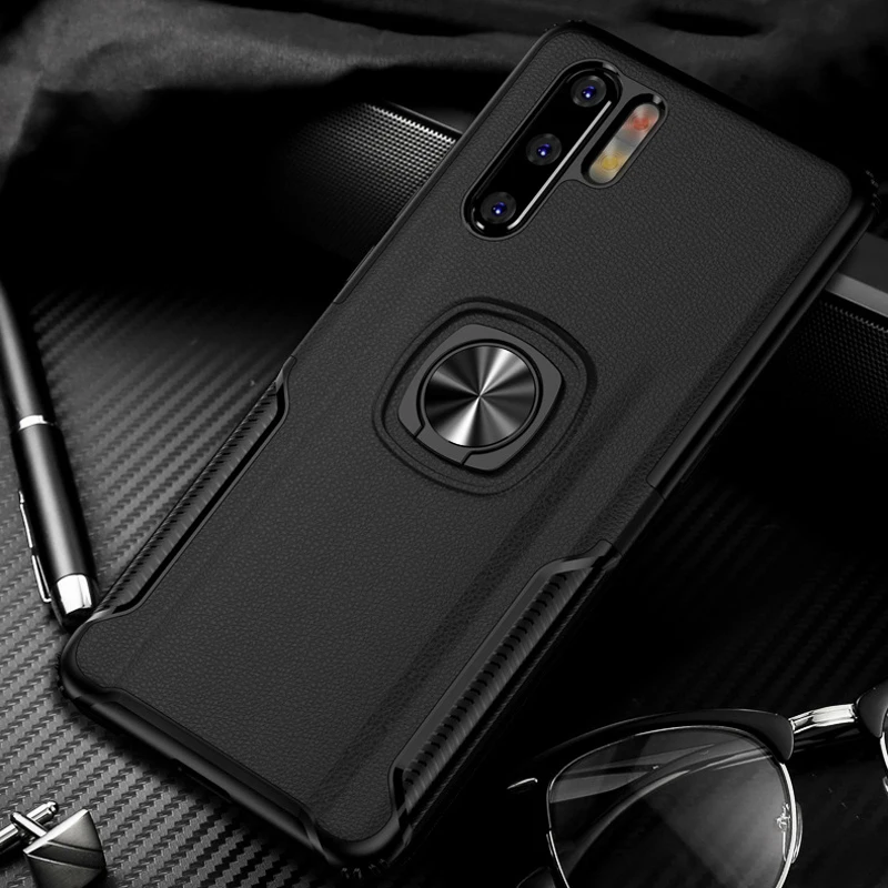 Luxury Shockproor Armor Case For Huawei Honor 20 Pro P20 Honor20 Mate Lite Phone Car Holder Ring Back Cover | Мобильные телефоны и