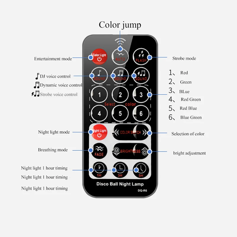 

Remote Control LED colorful energy-saving night light decoration RGB Strobe music rhythm DJ lamp bedroom room layout star lights
