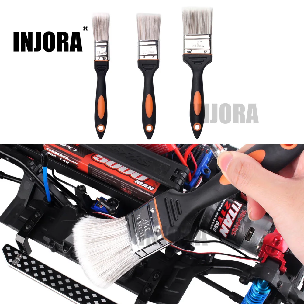INJORA 1 шт. машинка для чистки мягкой меховой щетки 1/1.5/2 дюйма радиоуправляемой