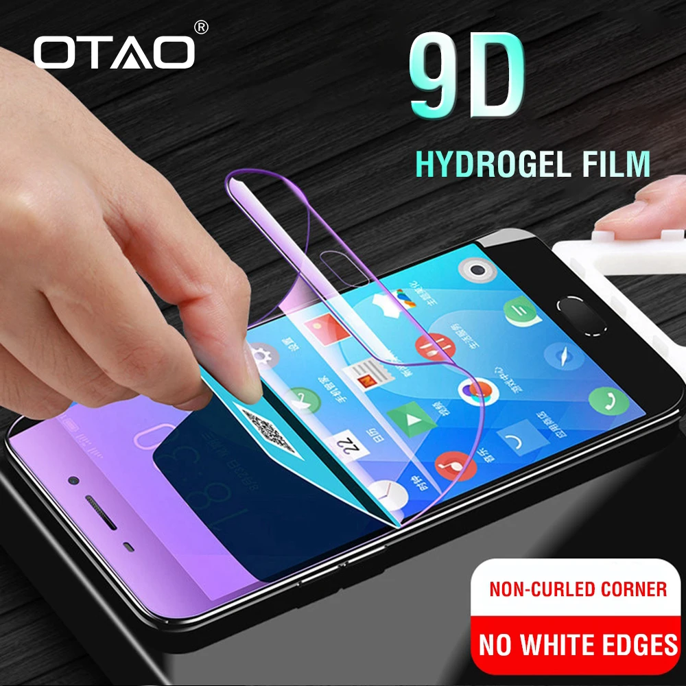 Изогнутая Гидрогелевая пленка OTAO 9D с полным покрытием для Xiaomi Redmi 6 6A 5 Pro S2 HD