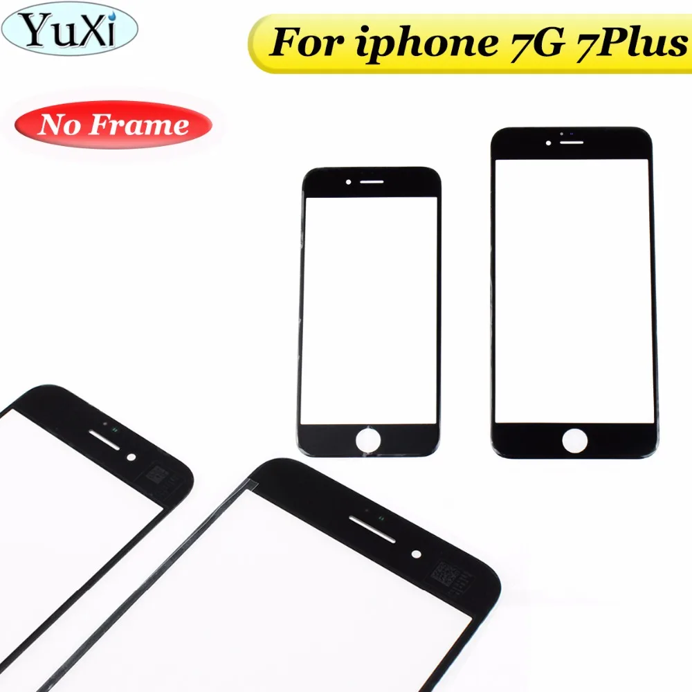 YuXi 1 шт. Переднее стекло для iPhone 7G 7Plus сенсорный экран дигитайзер панель Замена