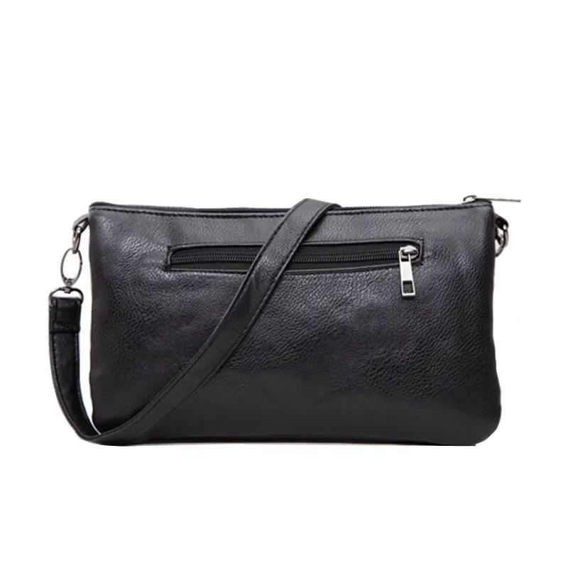 Мягкие женские сумки-мессенджеры с заклепками кожаная сумка длинным ремешком