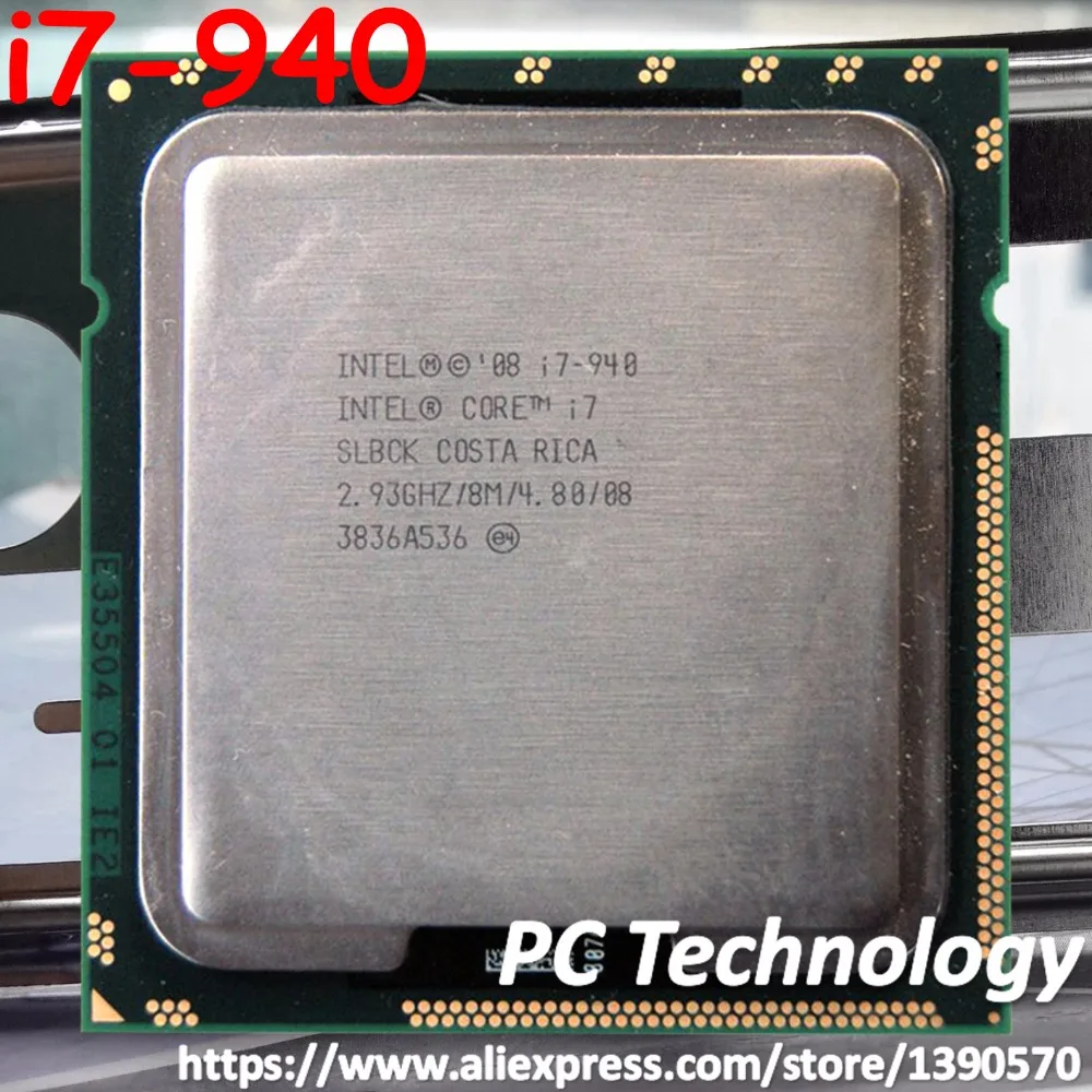 Оригинальный процессор Intel Core i7 940 с тактовой частотой 8 Мб 2 93 ГГц 4 ядра LGA1366