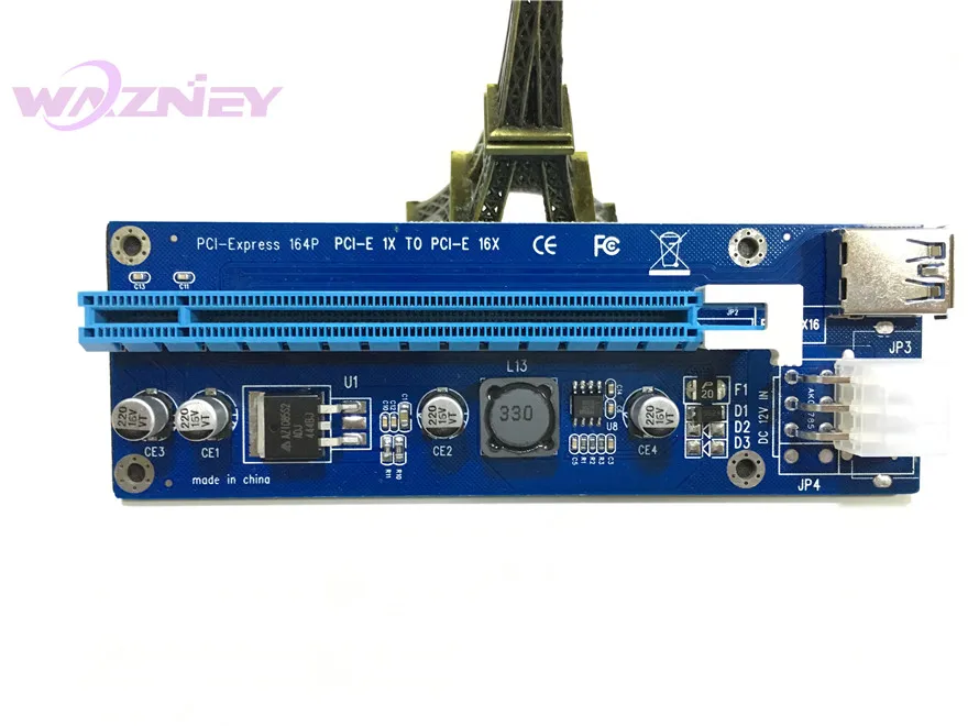 50 шт. VER 006C PCI E Express 1X для 16X переходная карта + USB 3 0 кабель SATA (15 контактов 6 Pin Питание