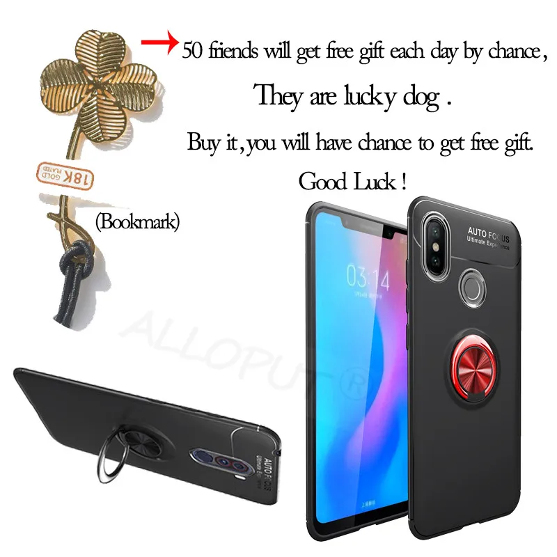 2019 ALLOPUT роскошный чехол с кольцом на Redmi 7 7A Note Pro Case ударопрочный Магнитная
