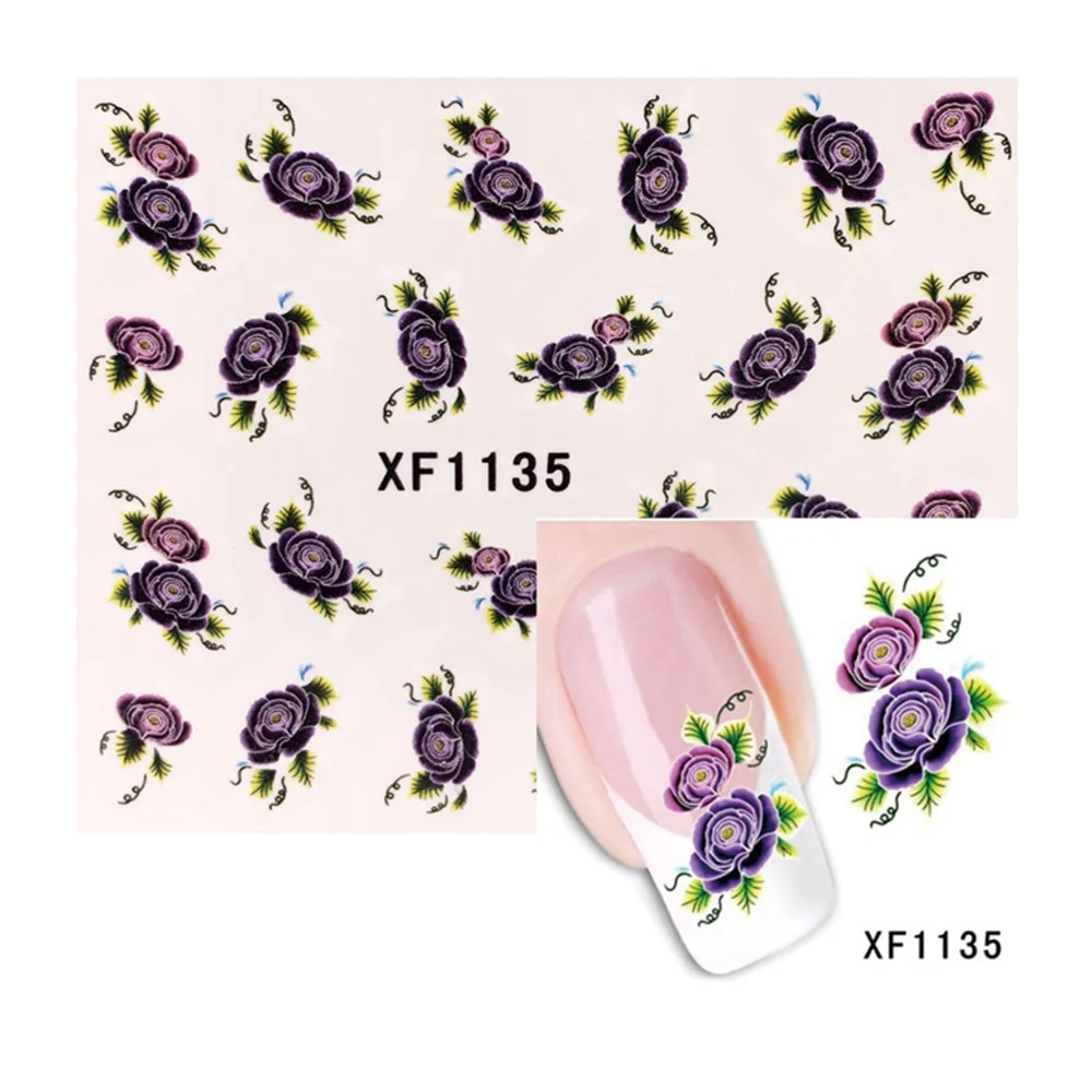 1 лист бабочки стили ногтей переводные наклейки для переводная картинка Цветы
