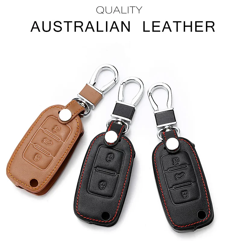 

Leather Key Case For Car For Vw Volkswagen Golf Passat Polo Jetta Bora Alhambra For Seat Ibiza Car Key Cover