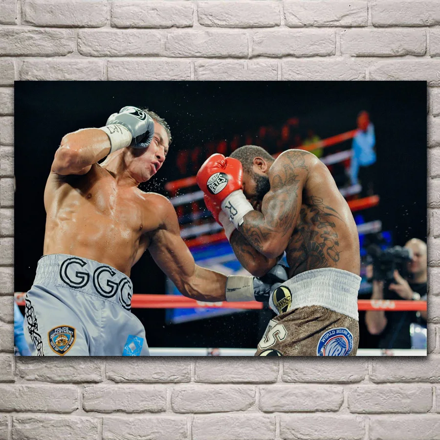 Бокс тройной gennady golovkin фотография для дома гостиной украшение спальни EX056|fabric