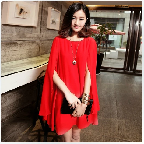 2014 new fashional clothes for pregnant women loose's frivolous and breathable chiffon dress shipping by free! | Мать и ребенок