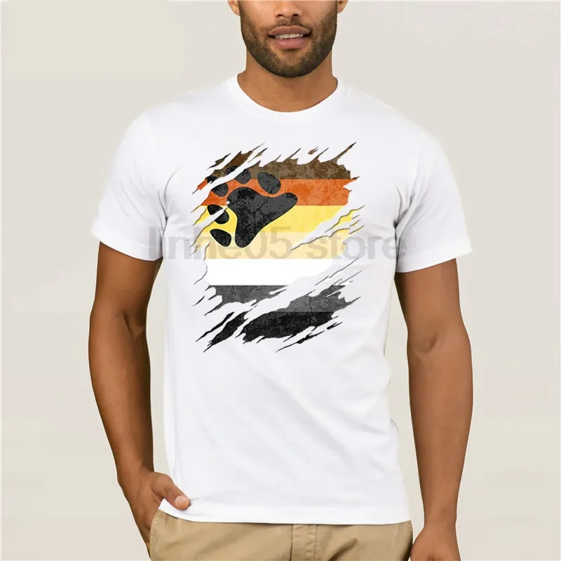 Гей медведь флаг ПРАЙД рваная футболка для мамы день Ms. T-shirt Хлопок o-образным