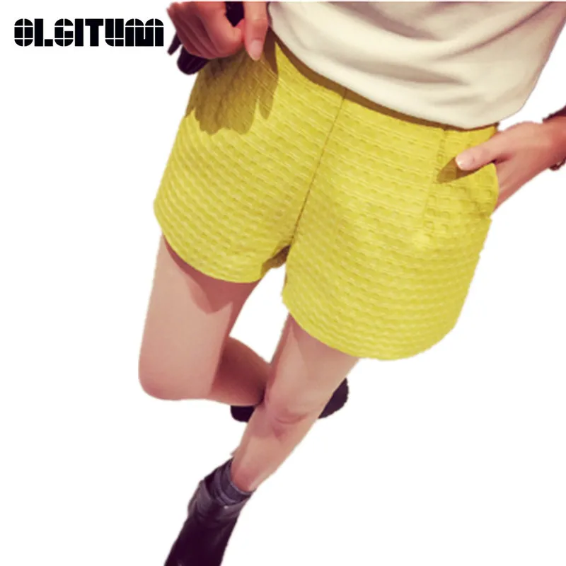 

2020 New Fashion Europe dark Plaid shorts high-waisted shorts Casual women shorts PT039