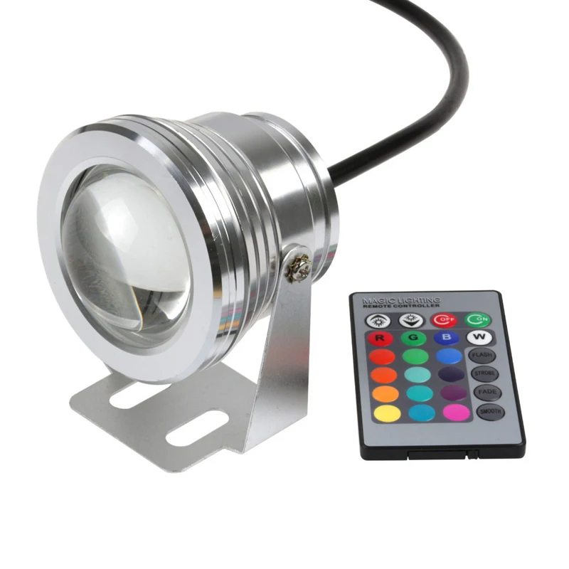 10 шт. Вт RGB IP68 подводный светодиодный фонарь фонтан бассейн дистанционное управление 16 цветов изменяющаяся