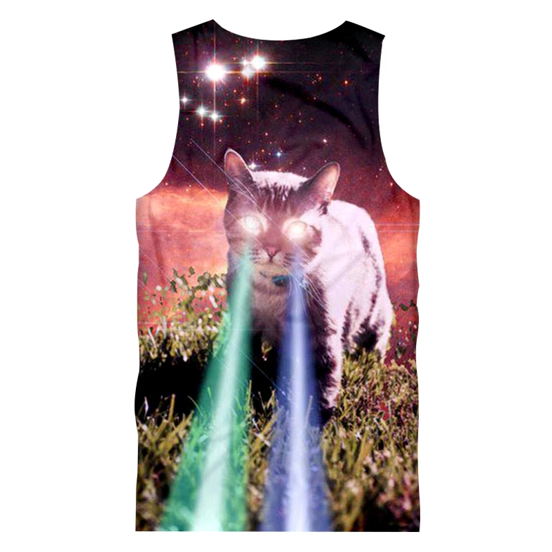 OGKB Новая мода Мужская забавная печать галактика пространство 3d майка Хип Хоп