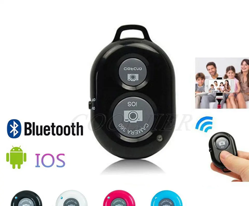 COOLJIER кнопка спуска затвора адаптер управления фотографией дистанционная Кнопка Bluetooth для селфи телефона камеры