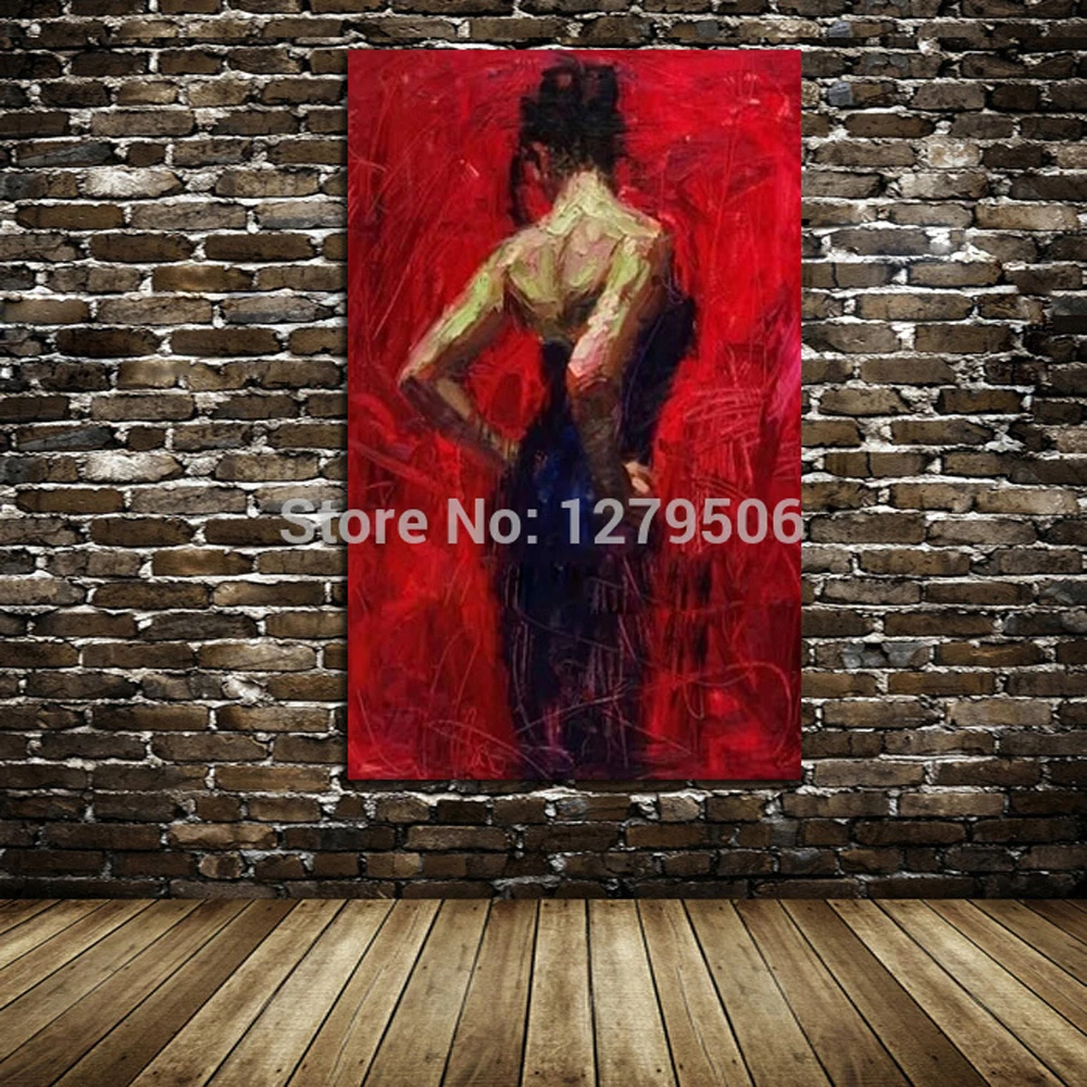 Free Shipping Home Beauty Pure Hand painted oil painting Sexy Beauty lady wall canvas picture paint Figure Wall Decoration
