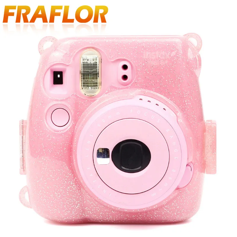 Силиконовый цветной чехол для камеры светящийся Fuji film Mini 8/8 +/9 Instant защитный