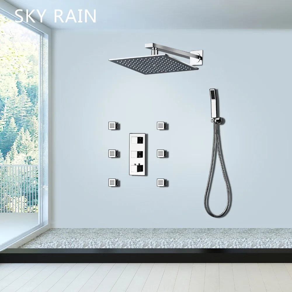 Душевая лейка SKY RAIN латунная Лейка для душа 10 дюймов с душевой лейкой|Душевая