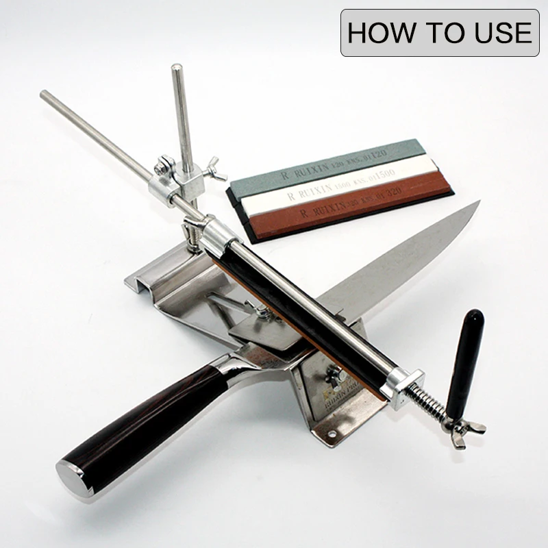 R RUIXIN точилка для ножей с фиксированным углом точильный камень корунд Алмазный