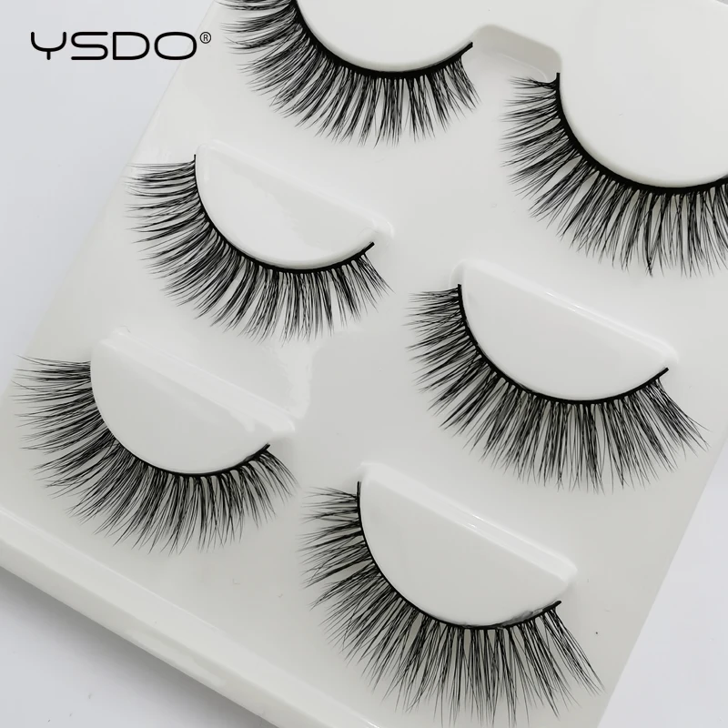 YSDO 1 коробка ресниц ручной работы макияж норковые полосы ресницы 3 пары 3d
