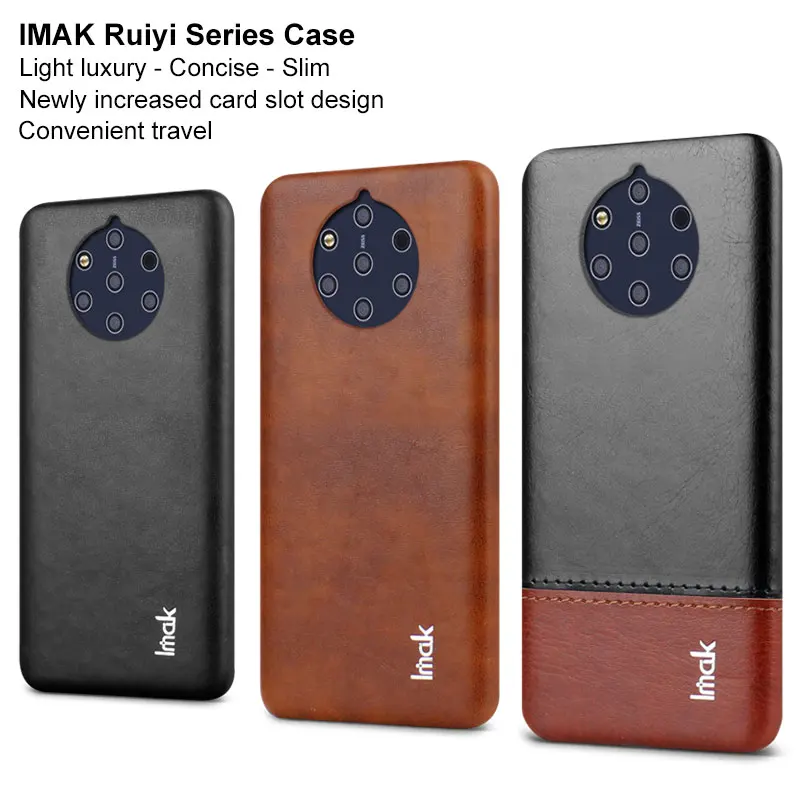 IMAK Ruiyi серия Роскошная кожа из искусственной кожи чехол для Nokia 9 PureView Жесткий PC