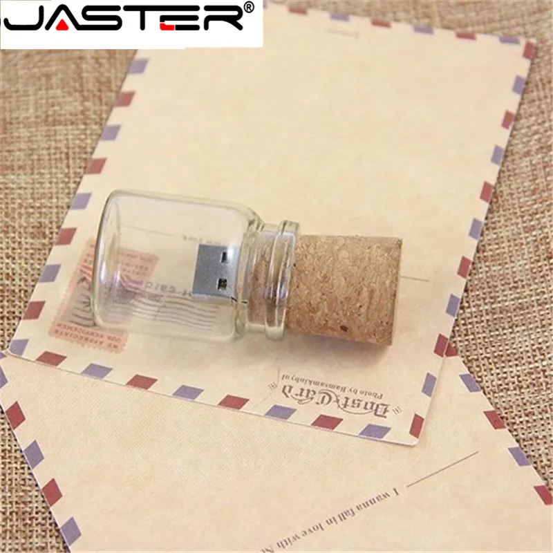 Usb флеш накопитель JASTER в деревянной пробковой бутылке 4/8/16/32/64 ГБ|USB