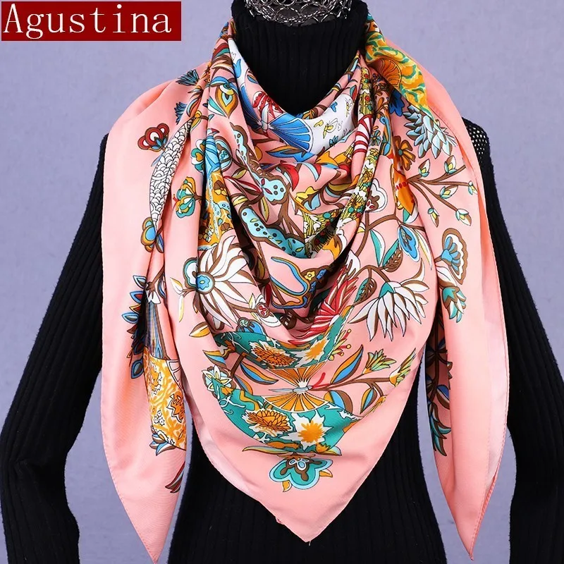 Шарф зимние шелковые шарфы шаль женские дизайнерские брендовые Роскошные