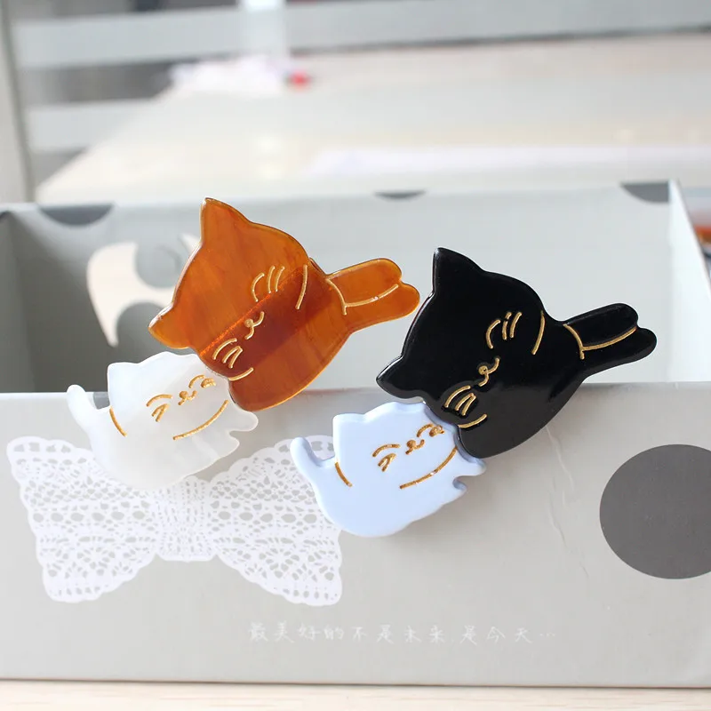 Взрослых заклинание кошка Hairpins20pcs мультфильм кошка дети заколки для волос женские головные уборы милые девушки Ацетатный лист заколки для волос