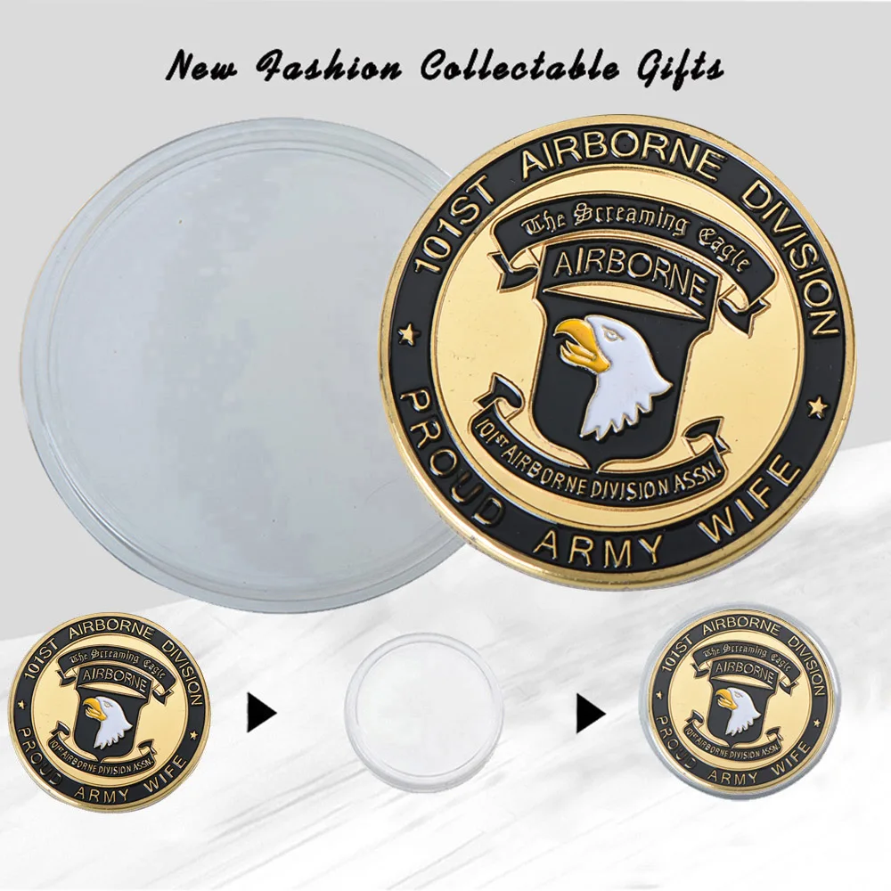 WR 101st Airborne Division Challenge металлическая монета горда армейская жена оптовая продажа